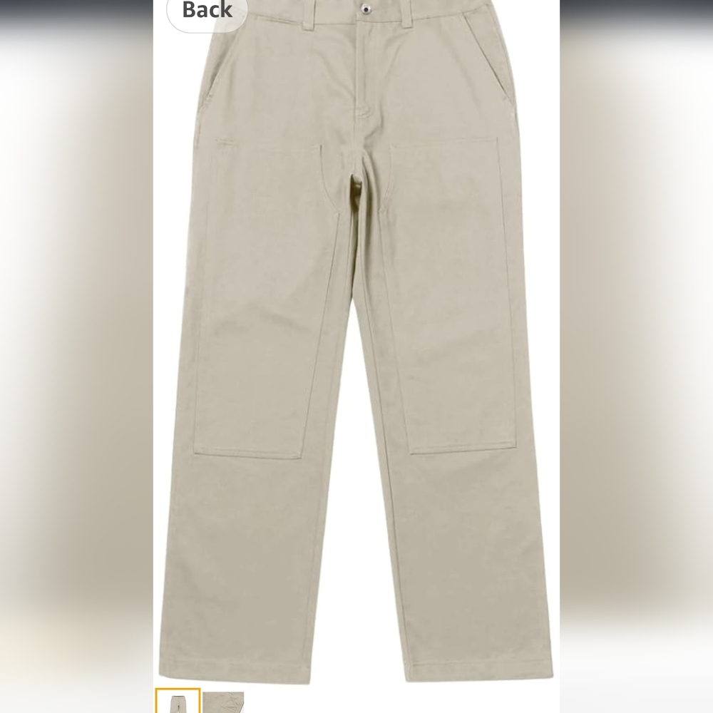 NWT Men's Light Khaki Long Pants 38 Palm Tree Club Length 29-30in, Work, School